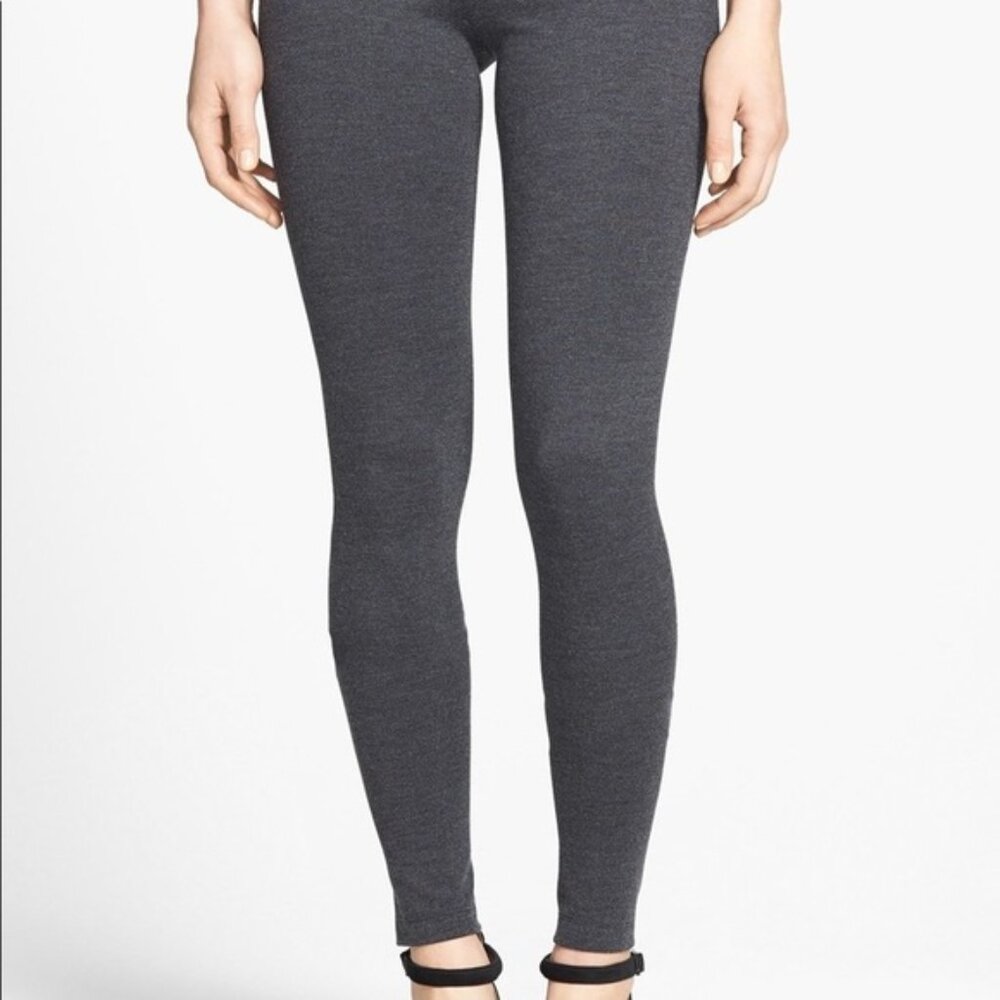 Vince Gray Textured Leggings Pull-On Comfort Stretch M